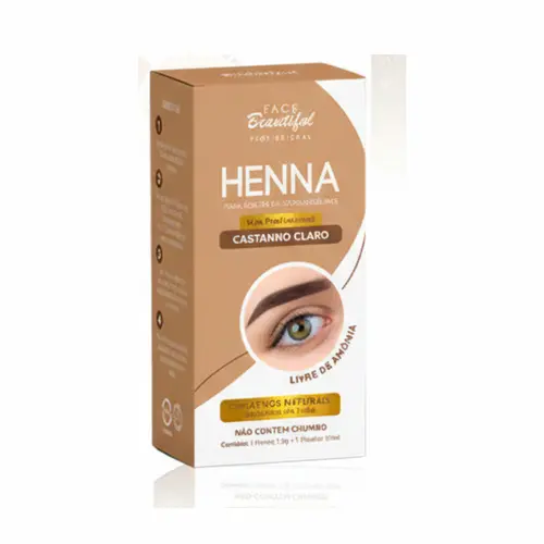 HENNA CASTANHO CLARO LIVRE DE AMONIA BEAUTIFUL 1,5G