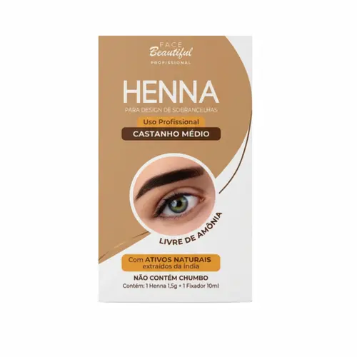 HENNA CASTANHO MEDIO LIVRE DE AMONIA BEAUTIFUL 1,5G