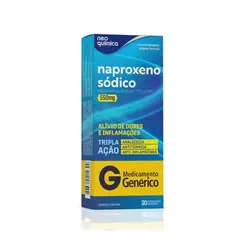 NAPROXENO SODICO 550MG COM 20 COMPRIMIDOS NEO QUIMICA