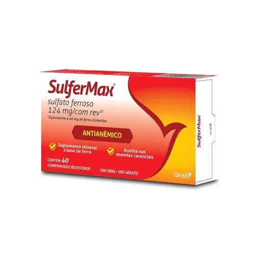 SULFERMAX 124MG COM 40 COMPRIMIDOS