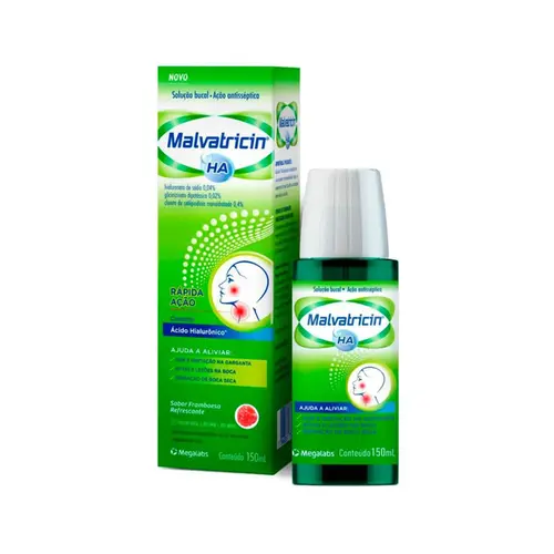 SPRAY BUCAL FRAMBOESA ACAO ANTISSEPTICA HA MALVATRICIN 150ML