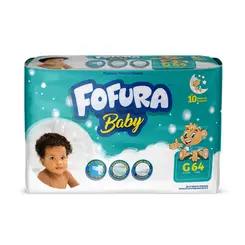 FRALDA G COM 64 UNIDADES FOFURA BABY