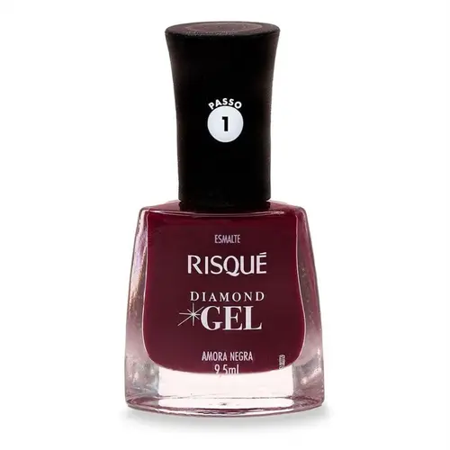 ESMALTE AMORA NEGRA DIAMOND GEL RISQUE 9,5ML