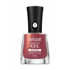 ESMALTE SMOOTHIE DE PESSEGO DIAMOND GEL RISQUE 9,5ML