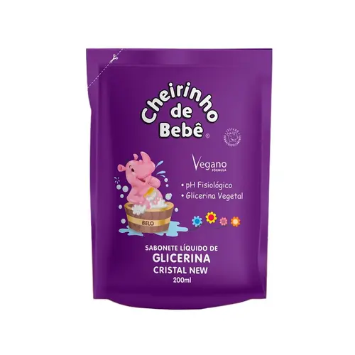 SABONETE LIQUIDO GLICERINA REFIL CRISTAL NEW CHEIRINHO DE BEBE 200ML