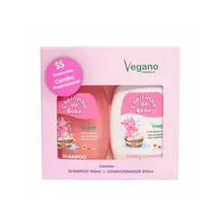KIT INFANTIL SHAMPOO E CONDICIONADOR ROSA CHEIRINHO DE BEBE 210ML