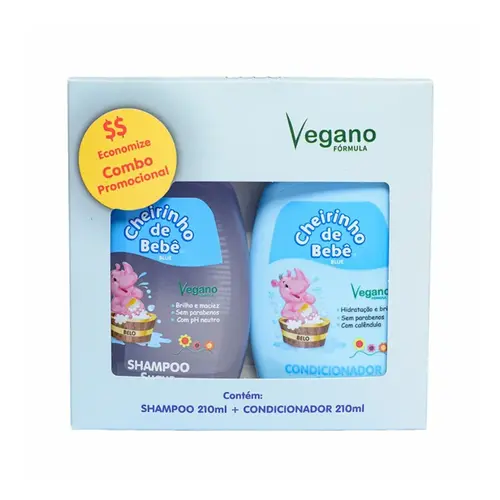 KIT INFANTIL SHAMPOO E CONDICIONADOR BLUE CHEIRINHO DE BEBE 210ML