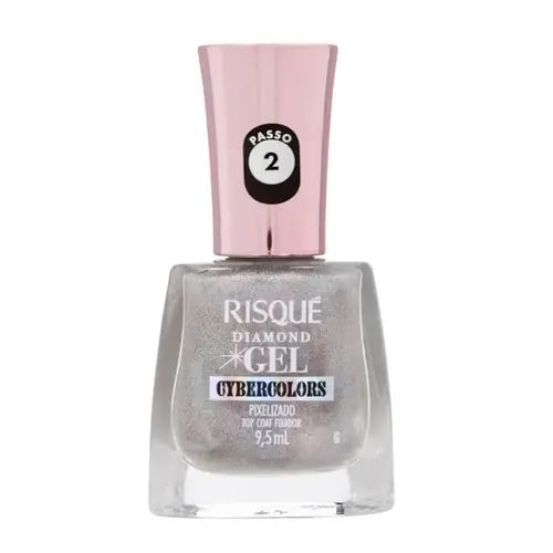 ESMALTE CYBERCOLORS PIXELIZADO DIAMOND GEL RISQUE 9,5ML