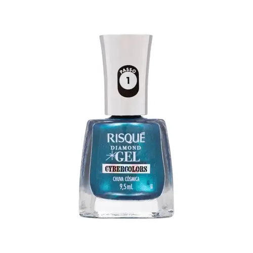 ESMALTE CYBERCOLORS CHUVA COSMICA DIAMOND GEL RISQUE 9,5ML