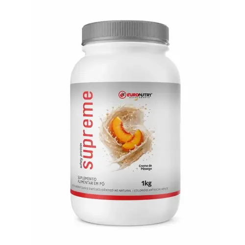 WHEY PROTEIN CREME DE PESSEGO SUPREME EURONUTRY 1KG