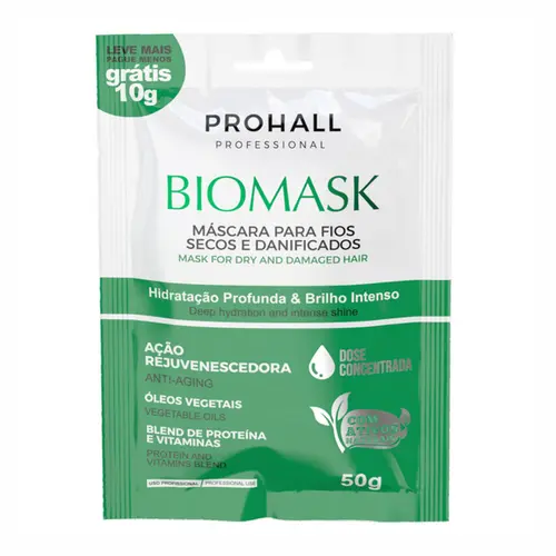MASCARA PARA FIOS DANIFICADOS BIOMASK PROHALL 50G