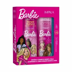 KIT INFANTIL SHAMPOO E CONDICIONADOR PLENA E HIDRATADA BARBIE IMPALA 250ML