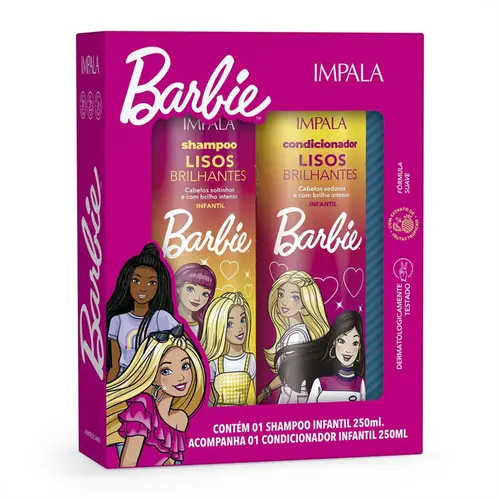 KIT INFANTIL SHAMPOO E CONDICIONADOR LISOS BRILHANTES BARBIE 250ML