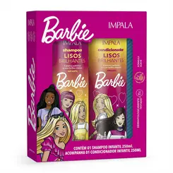 KIT INFANTIL SHAMPOO E CONDICIONADOR LISOS BRILHANTES BARBIE 250ML