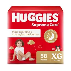 FRALDA XG COM 58 UNIDADES HUGGIES SUPREME CARE