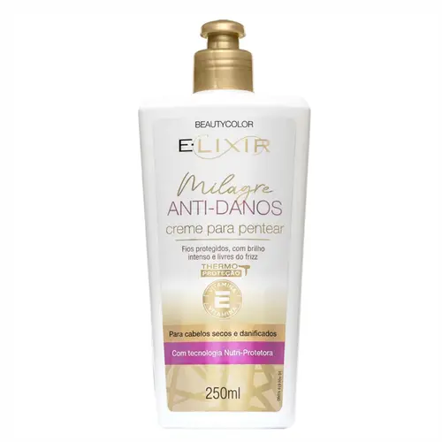 CREME PARA PENTEAR MILAGRE ANTI DANOS ELIXIR BEAUTY COLOR 250ML