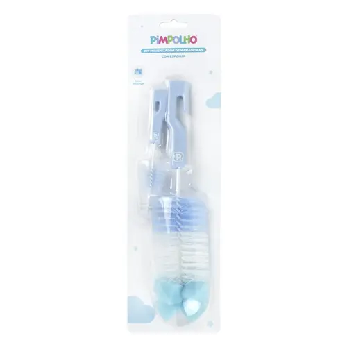 KIT HIGIENIZADOR DE MAMADEIRA COM ESPONJA AZUL PIMPOLHO REF-300276