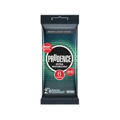 PRESERVATIVO EXTRA TEXTURIZADO COM 6 UNIDADES PRUDENCE