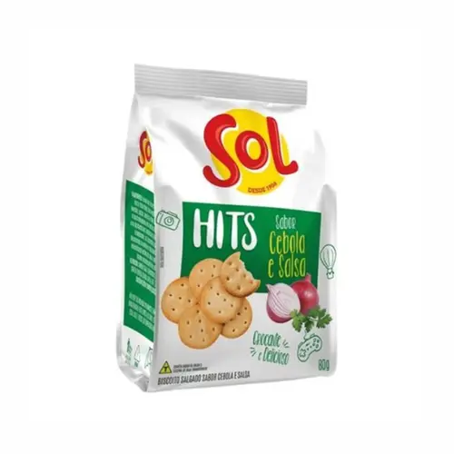 SALGADINHO CEBOLA E SALSA HITS SOL 80G