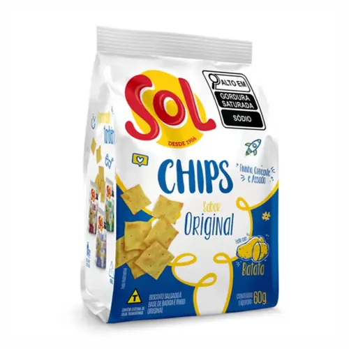 SALGADINHO ORIGINAL CHIPS SOL 60G