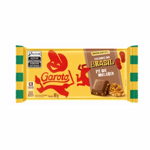 BARRA CHOCOLATE PE DE MOLEQUE GAROTO 80G