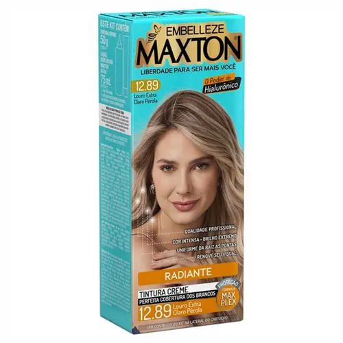 TINTA KIT 12.89 LOURO EXTRA CLARO PEROLA MAXTON