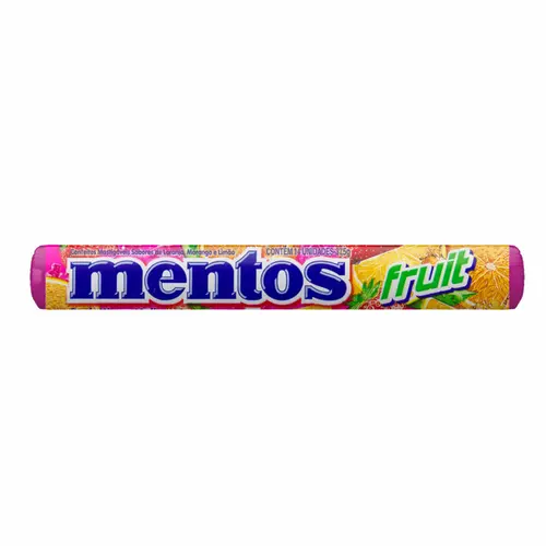 BALA FRUIT MENTOS COM 11 UNIDADES