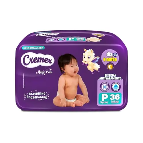 FRALDA MEGA P COM 36 UNIDADES CREMER