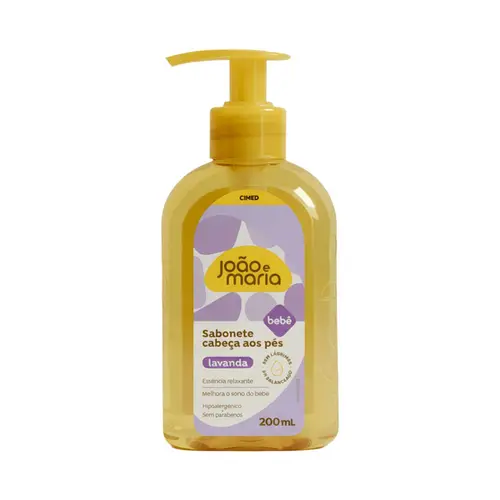 SABONETE LIQUIDO CABEÇA AOS PES LAVANDA JOAO E MARIA CIMED 200ML