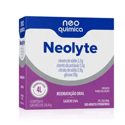 SORO REIDRATACAO ORAL COM 4 SACHES UVA NEOLYTE