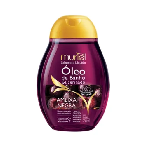SABONETE LIQUIDO OLEO DE BANHO GLICERINADO AMEIXA NEGRA MURIEL 230ML