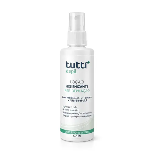 LOCAO HIGIENIZANTE MELALEUCA PRE DEPILAÇÃO TUTTI DEPIL 140ML