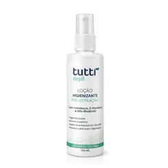 LOCAO HIGIENIZANTE MELALEUCA PRE DEPILAÇÃO TUTTI DEPIL 140ML