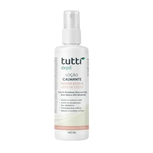 LOCAO CALMANTE MANGA ROSA E LEITE DE COCO METODO HIDROSSOLUVEL TUTTI DEPIL 140ML