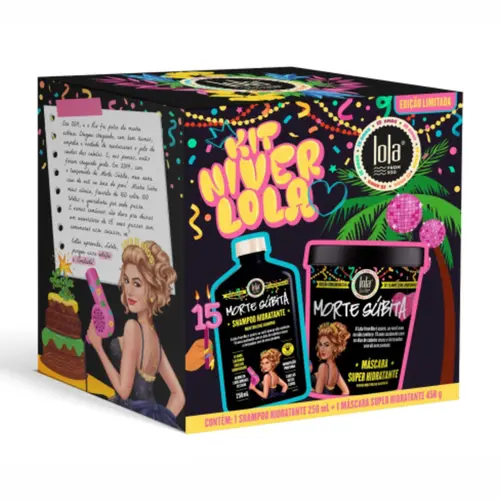 KIT SHAMPOO E MASCARA MORTE SUBITA LOLA 250ML E 350G