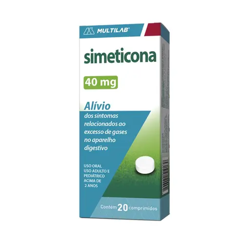 SIMETICONA 40MG COM 20 COMPRIMIDOS