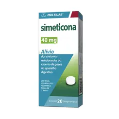SIMETICONA 40MG COM 20 COMPRIMIDOS