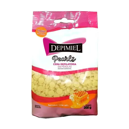 CERA DEPILATORIA PEROLA NATURAL COM MEL DEPIMIEL 200G