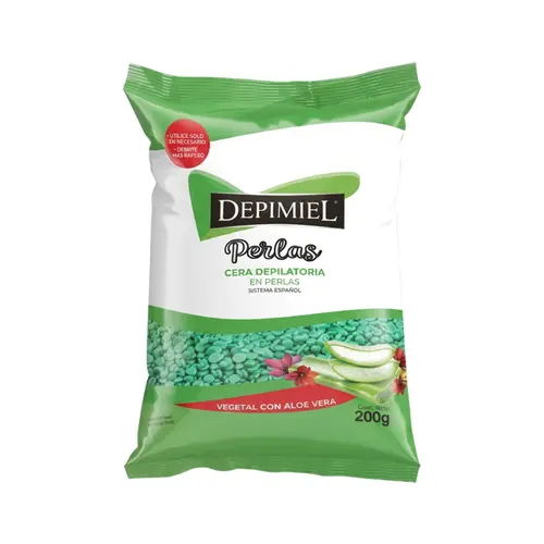 CERA DEPILATORIA PEROLA VEGETAL ALOE VERA DEPIMIEL 200G