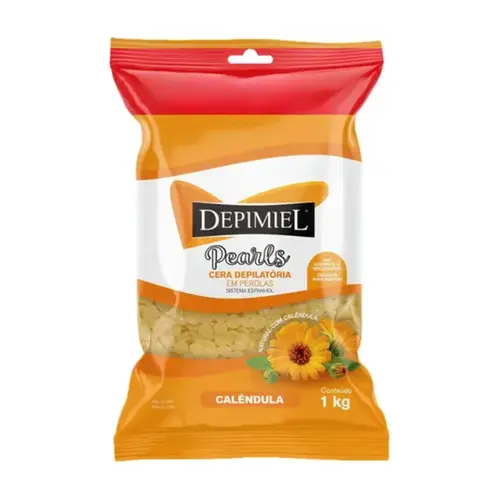 CERA DEPILATORIA EM PEROLA CALENDULA DEPIMIEL 1KG