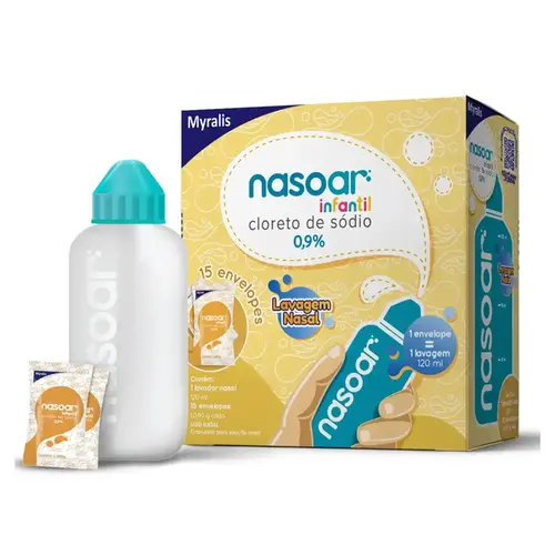 NASOAR INFANTIL 0,9% 1,08G COM 1 FRASCO E 15 ENVELOPES