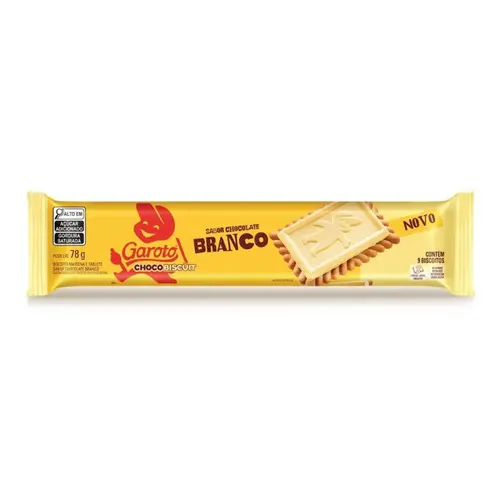 BISCOITO CHOCOLATE BRANCO GAROTO 78G