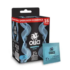 PRESERVATIVO SENSITIVE MAIS FINO COM 16 UNIDADES OLLA