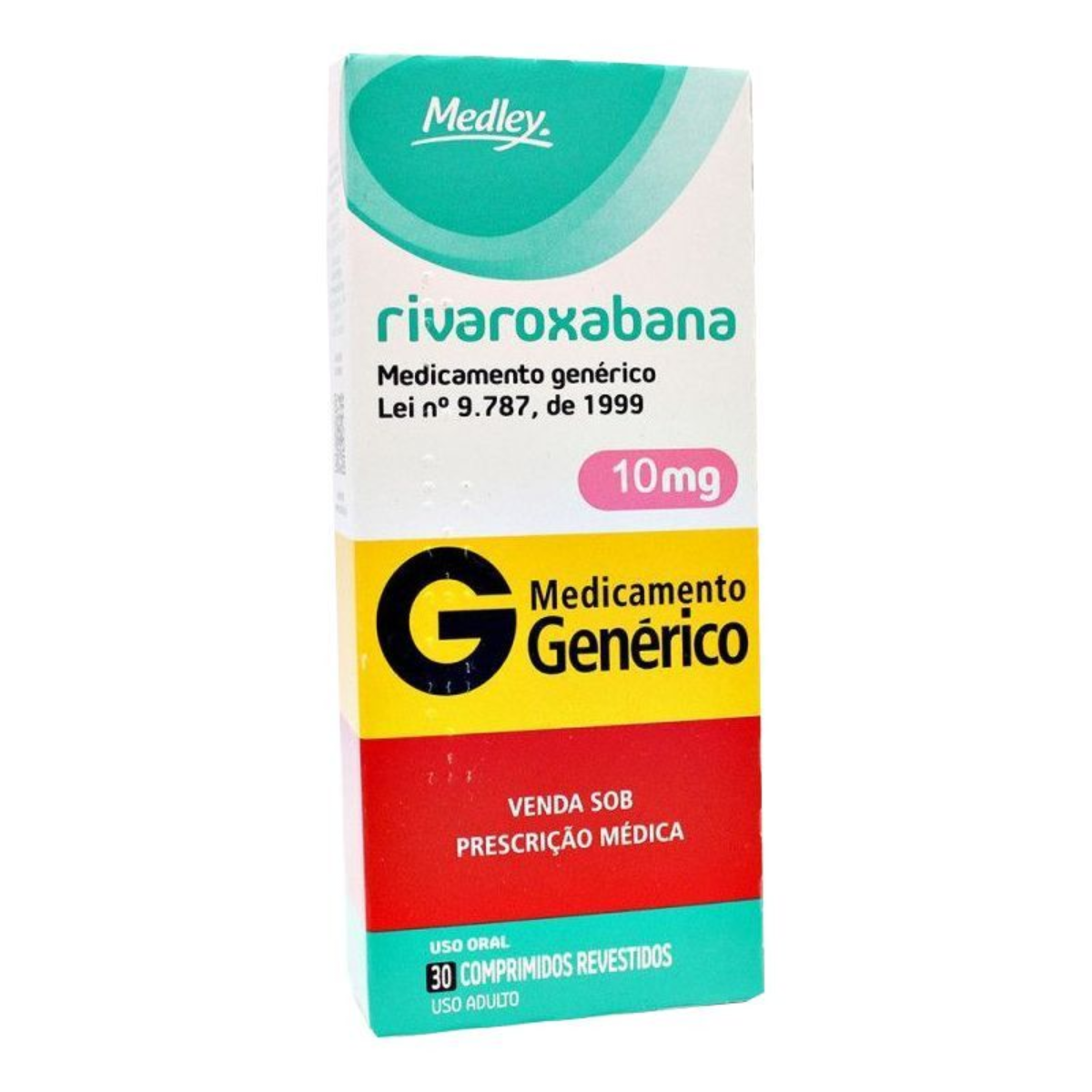 RIVAROXABANA 10MG C/30 COMPRIMIDOS REVESTIDOS MEDLEY - MEDLEY INDUSTRIA FAR