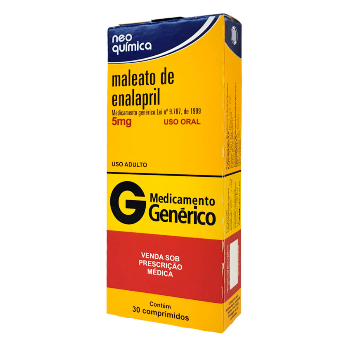 MALEATO DE ENALAPRIL 5MG C/30 COMPRIMIDOS NEO QUÍMICA - NEO QUIMICA COMERC