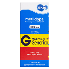 METILDOPA 250mg C/30COMPRIMIDOS EMS - EMS S/A GENERICOS