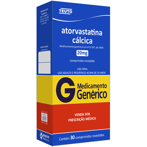 ROSUVASTATINA CÁLCICA 20MG C/30 COMPRIMIDOS TEUTO - TEUTO BRASILEIRO S