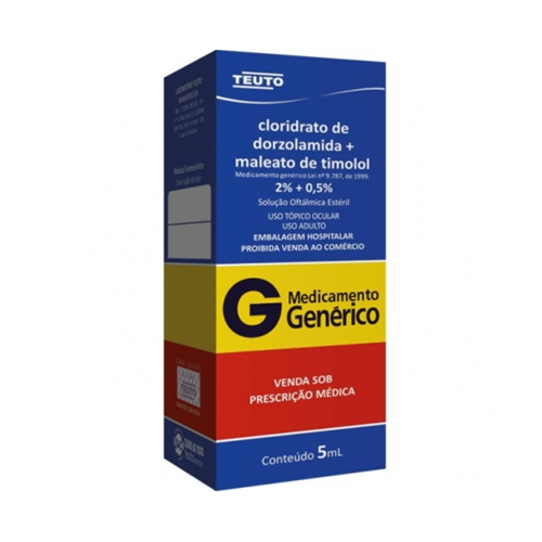 CLORIDRATO DE DORZOLAMIDA 2MG + MALEATO DE TIMOLOL 0,05MG SOLUÇÃO ...