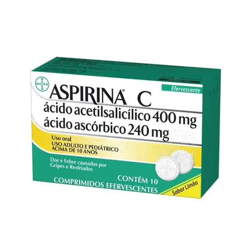 ASPIRINA C 400MG COM 10 COMPRIMIDOS
