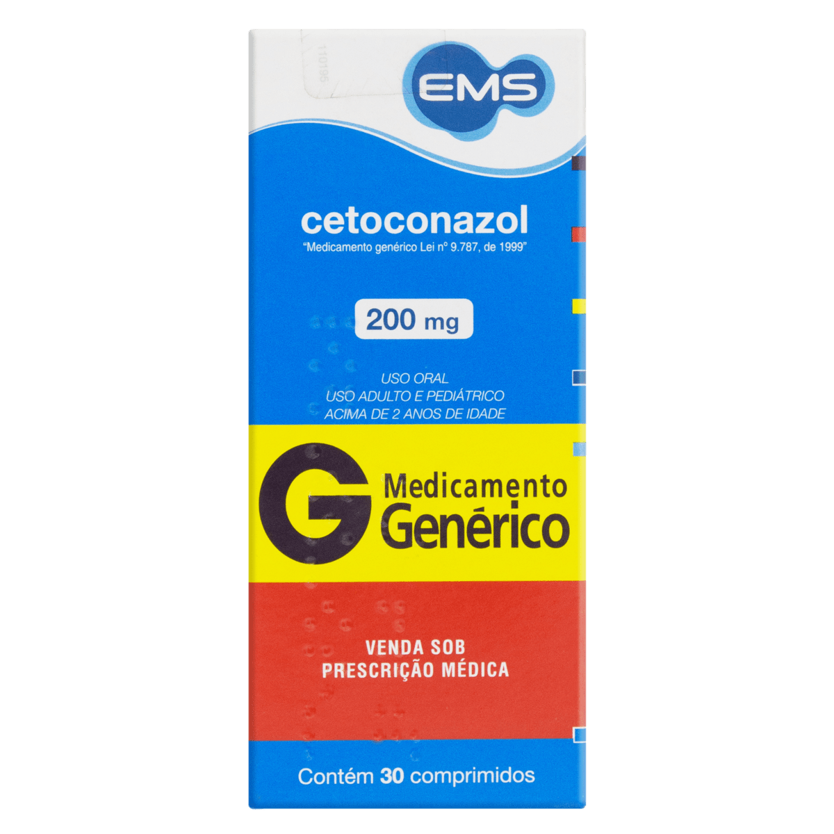 CETOCONAZOL 200MG C/30 COMPRIMIDOS EMS - EMS S/A GENERICOS